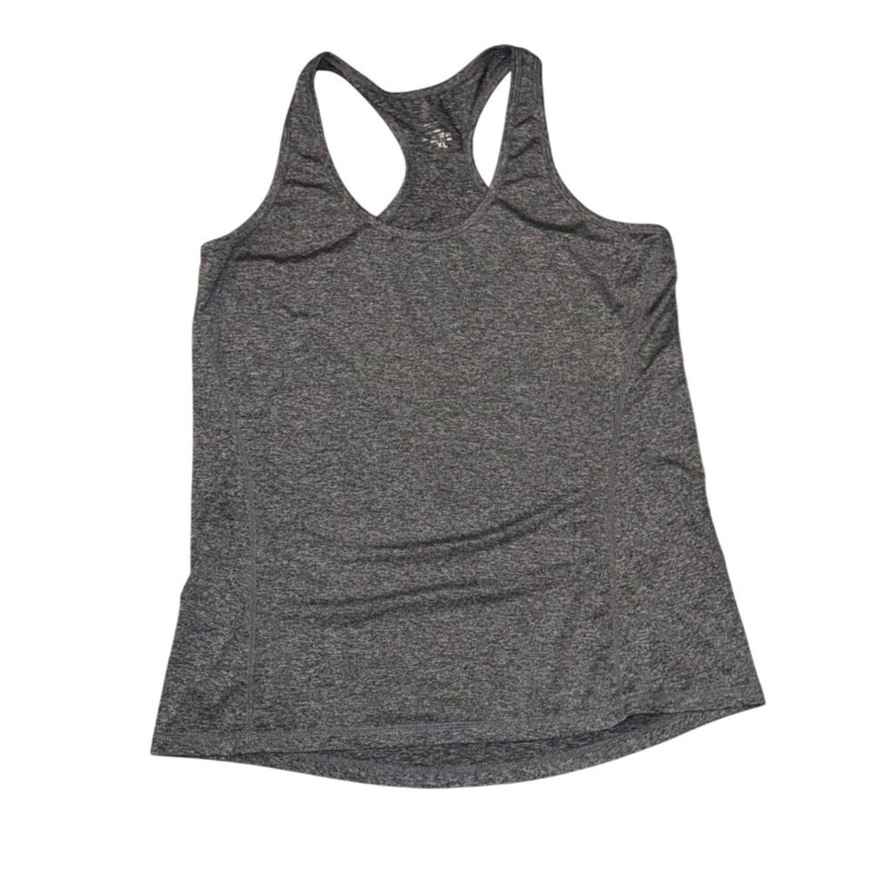 Icyzone Womens Gray Racerback Tank Top Size M 95% Polyester 5% Spandex